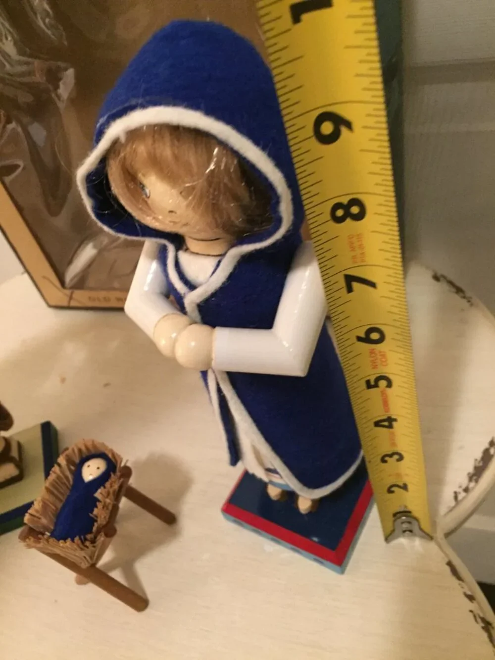 Nutcracker Village Old World Nativity Holy Family  Joseph Mary Baby Jesus Wooden